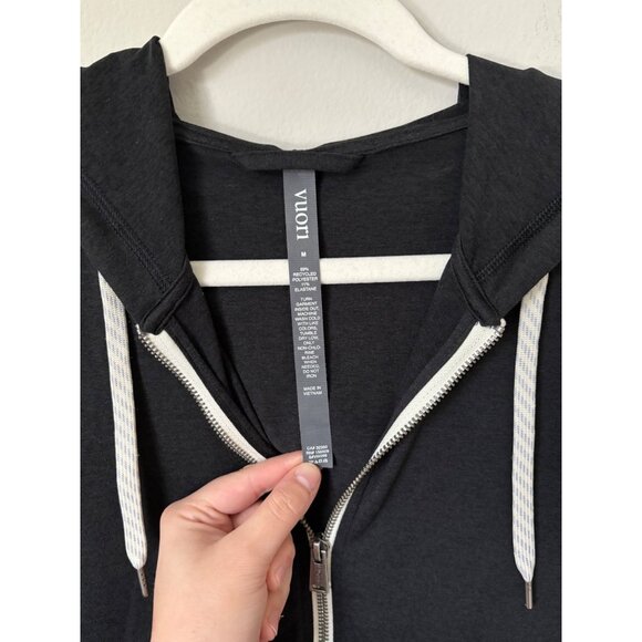 Vuori Halo Performance Hoodie 2.0 Soft DreamKnit Black Heather Stretch Medium - Picture 6 of 9